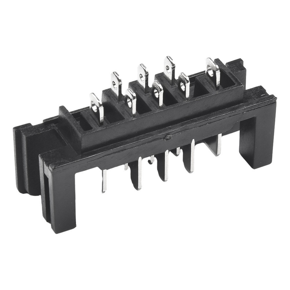 Bracket Connector Connector Terminal 2pcs Adapter Black Plastic Silver