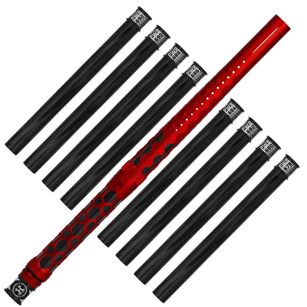 HK Army Paintball Hex PWR Autococker Threaded Barrel Kit w/ Inserts Red