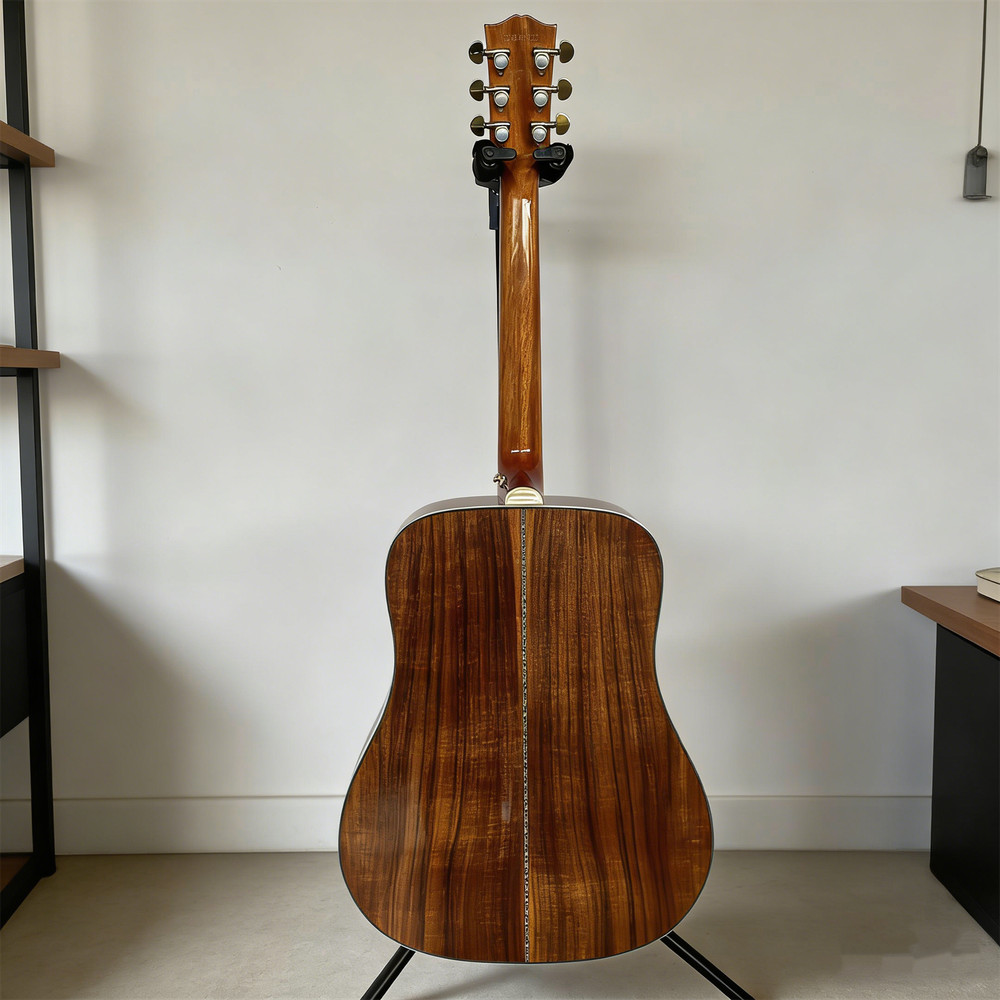 Acoustic Electric guitar Solid spruce top 6 String Mahogany Body Bone Nut