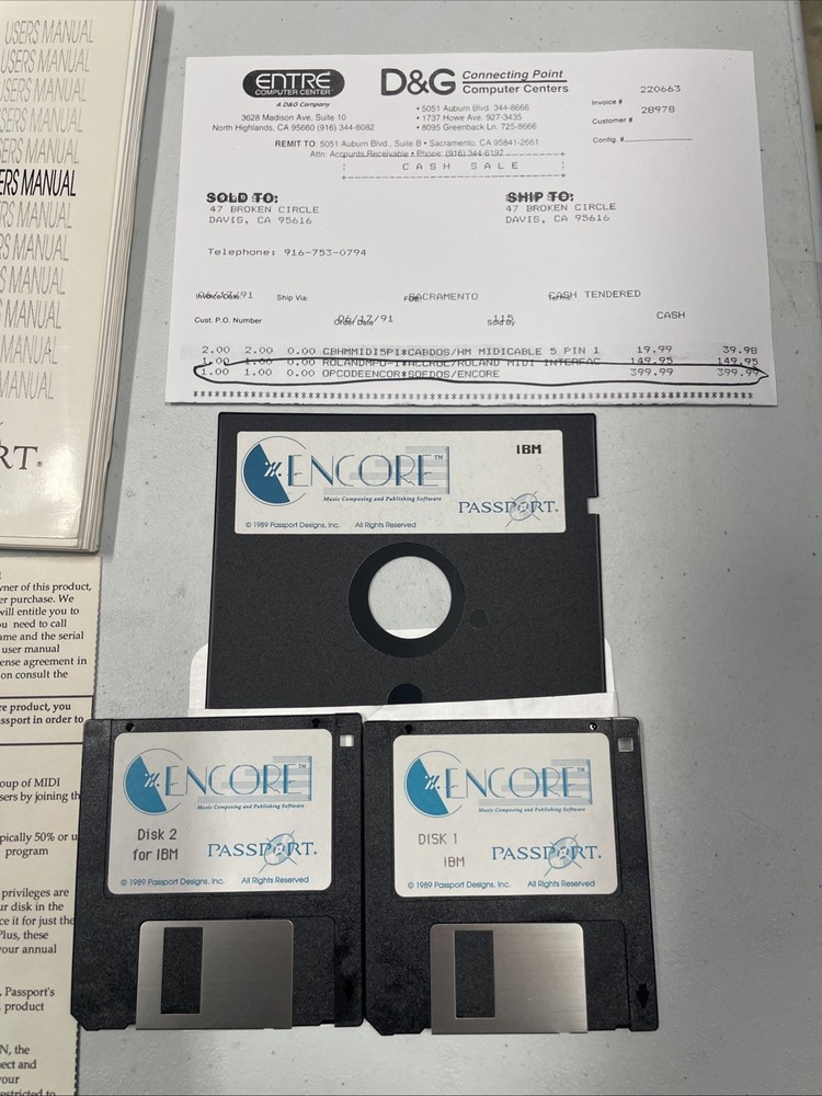 Passport Encore IBM Professional Music Composing Software - See Pics