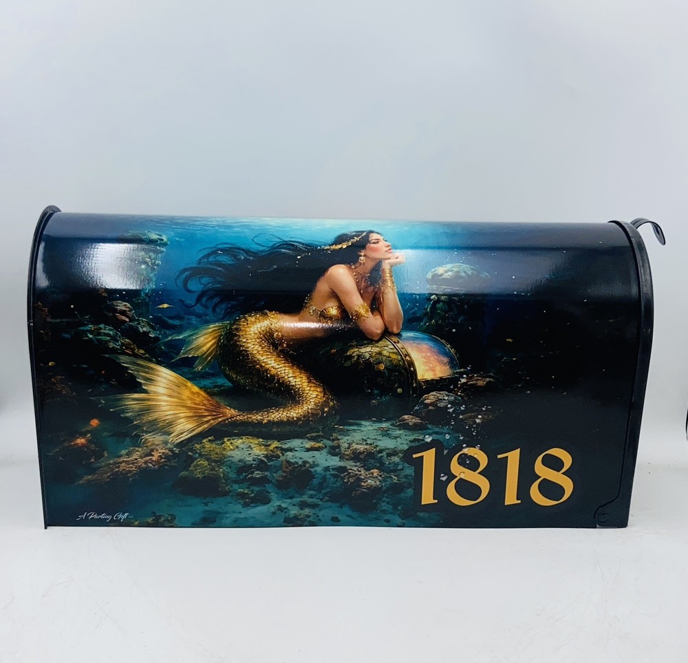 Mermaid Custom Mailbox: Beach house Decoration