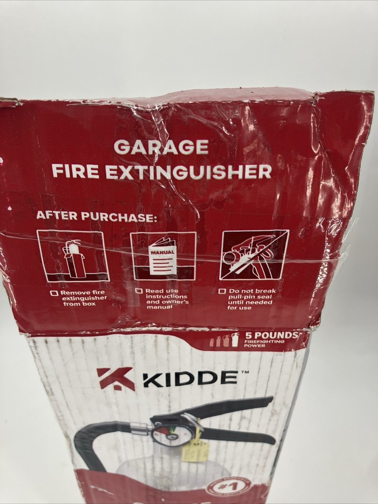 Kidde Garage Workshop Single Use Fire Extinguisher, White FX340GW-2