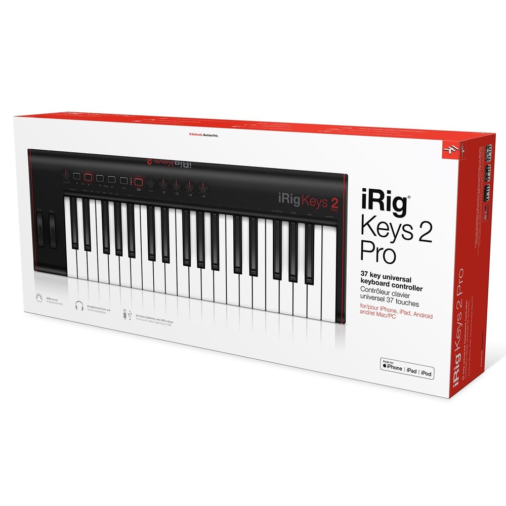 IK Multimedia iRig Keys 2 Pro Full-Sized 37-Key MIDI Keyboard Controller