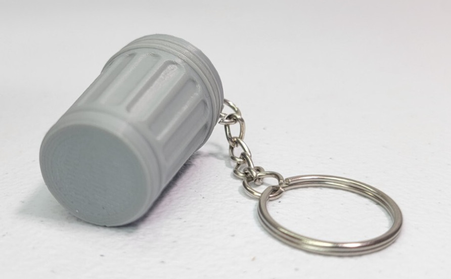 Mini Trashcan Pill Holder Secret Stash Keychain- 2 Pack