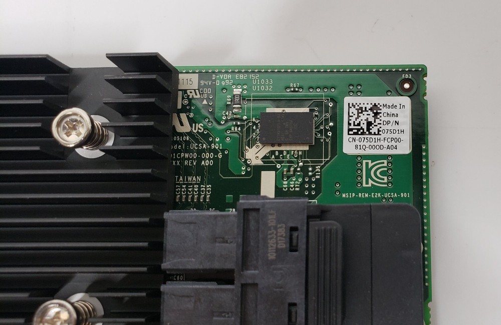 Dell 075D1H PERC H330 Raid Controller W/ Backplane Cables and Interconnect Board