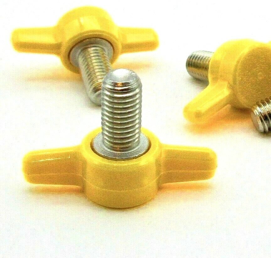 1/4-28" Fine Thread Thumb Screws Tee Knobs Various Colors & Sizes 4 per Pack