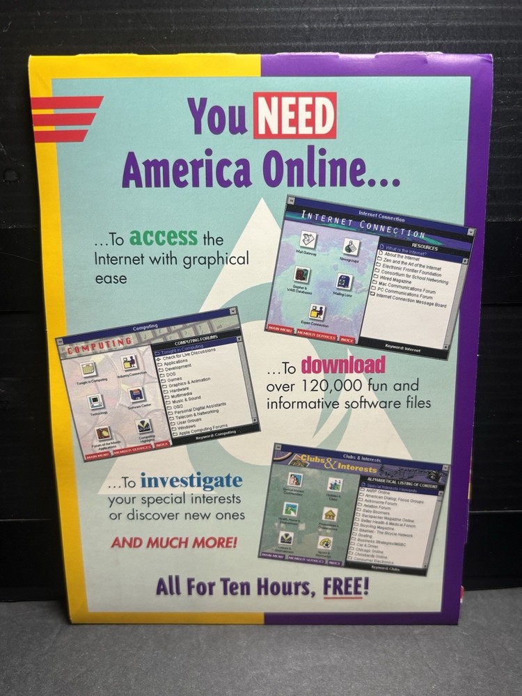AOL America Online For Windows Version 2.0 Sealed Mailer 3.5” Floppy Disk