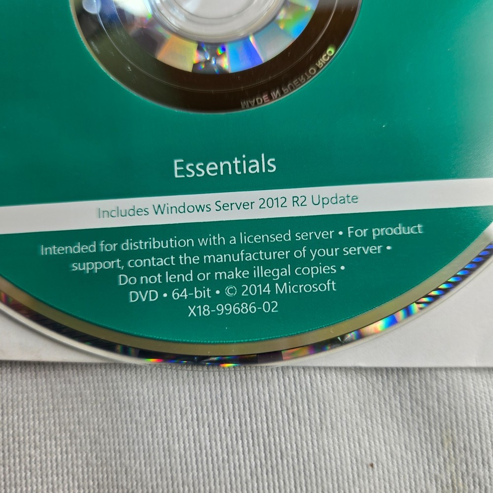 Microsoft Server 2012 R2 Essentials Installation CD-ROM including R2 Update