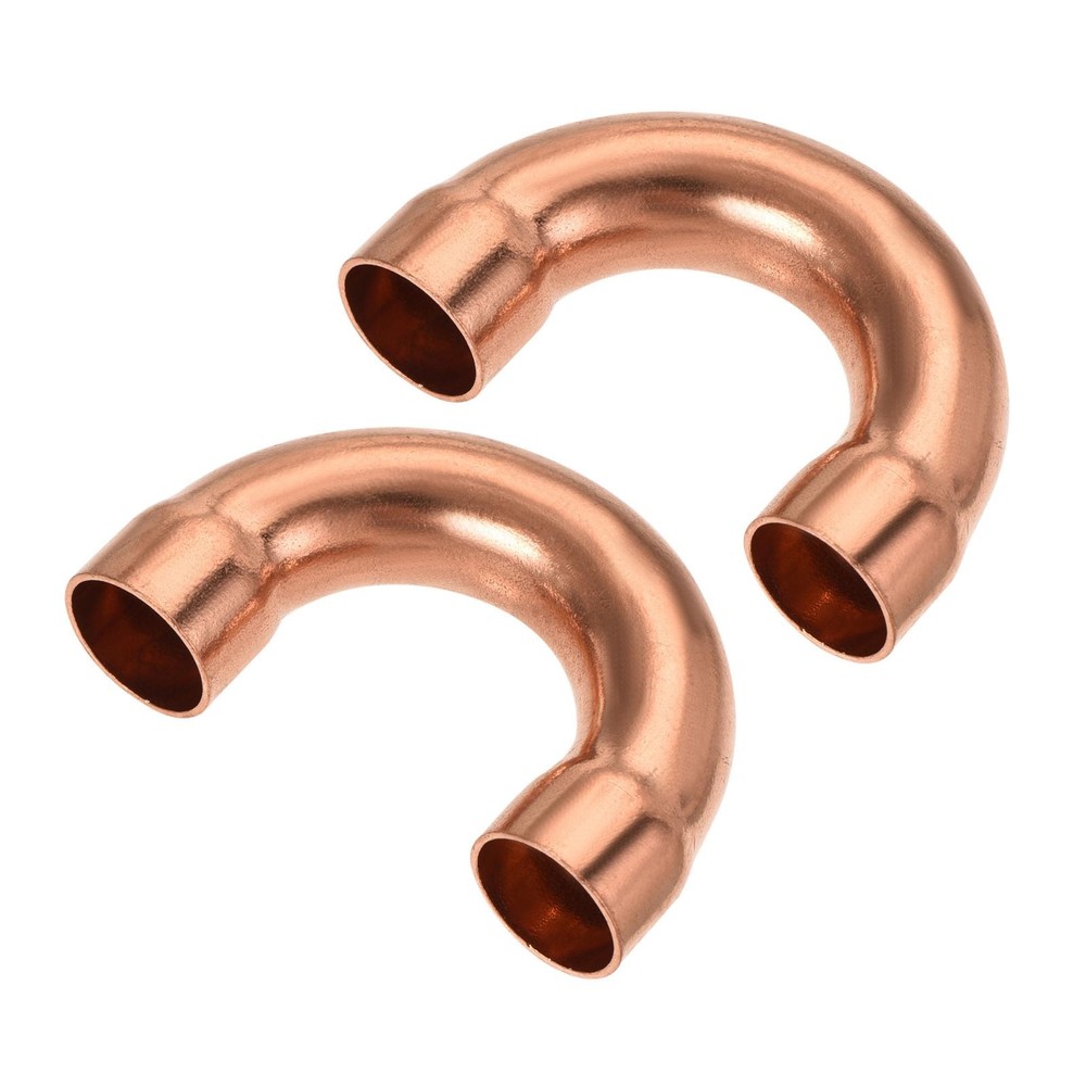 2 pack 180 Degree Return Bend Copper Fitting Elbow Connection 1/2 Inch ID