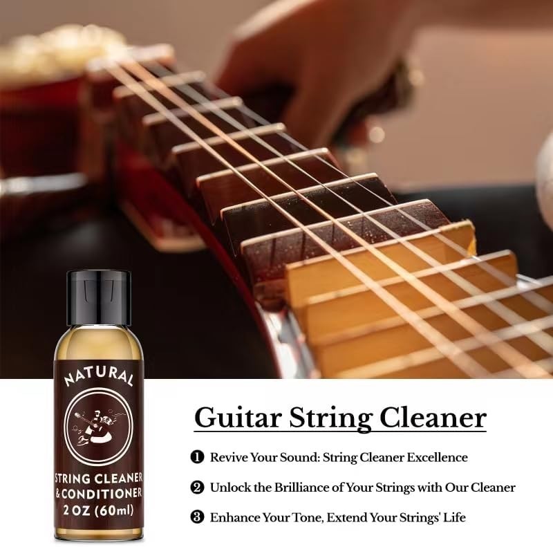 Professional Guitar Maintenance Bundle: Deviser Polish, Oil, Winder, Cleaner