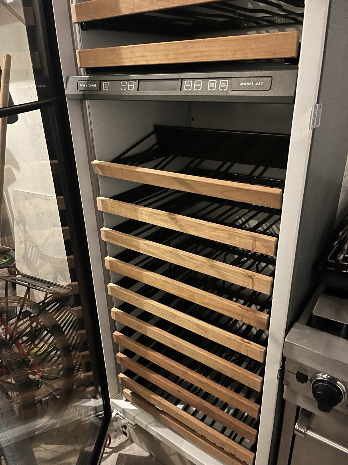 Sub Zero Wine Refrigerator 2 Zone Wine Cooler with Glass Door Stainless Steel