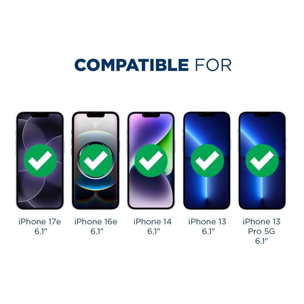 Tech Armor Plastic Film Screen Protector iPhone 17E, 16E,14, 13, 13 Pro -4Pack