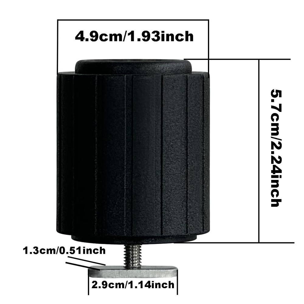2 Pack Fishing Rod Holder with Track Standard, 2Pack Extender