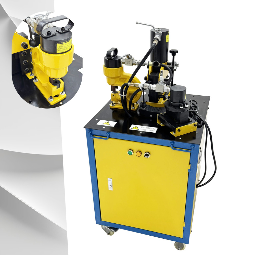 Electric Hydraulic Angle Iron Processing Machine 110V Cutter /Chamfer/Puncher