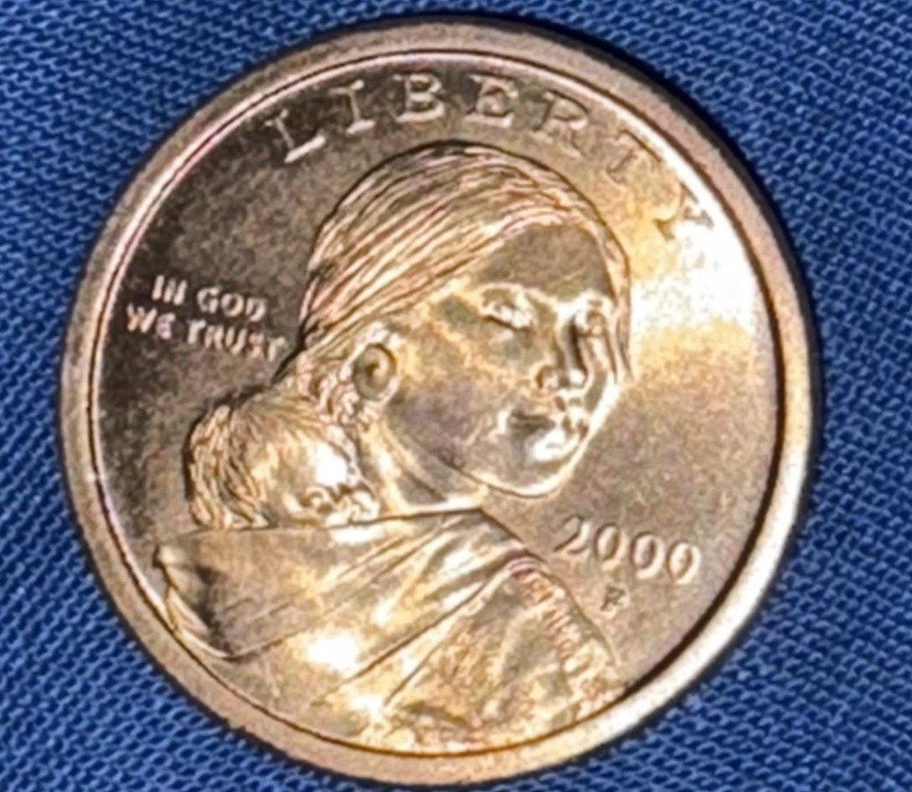2000 p error sacagawea dollar uncirculated in excellent condition