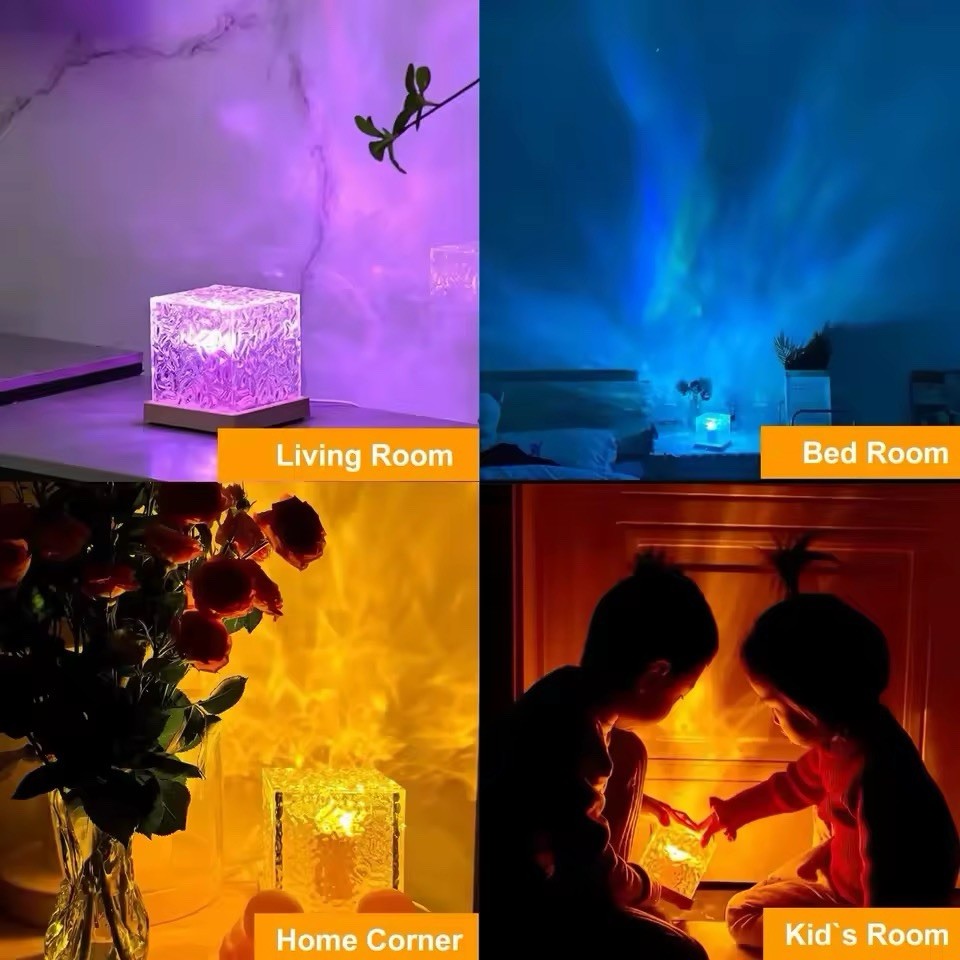 Northern Lights and Ocean Lamp - LED Night Projector with Remote Control