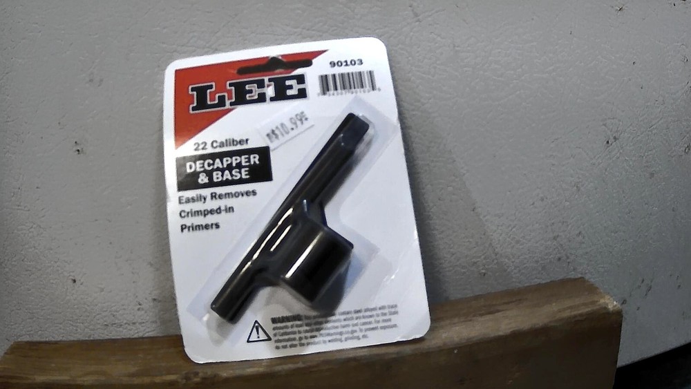 Lee decapper and base 22 caliber