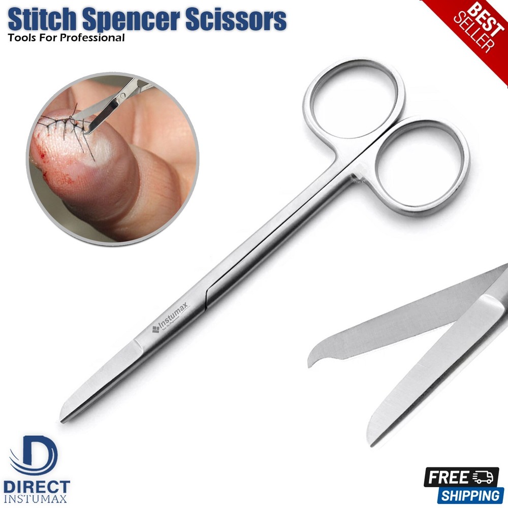 Universal Surgical Instruments Set Needle Holder Forceps Tissue Suture Scissors