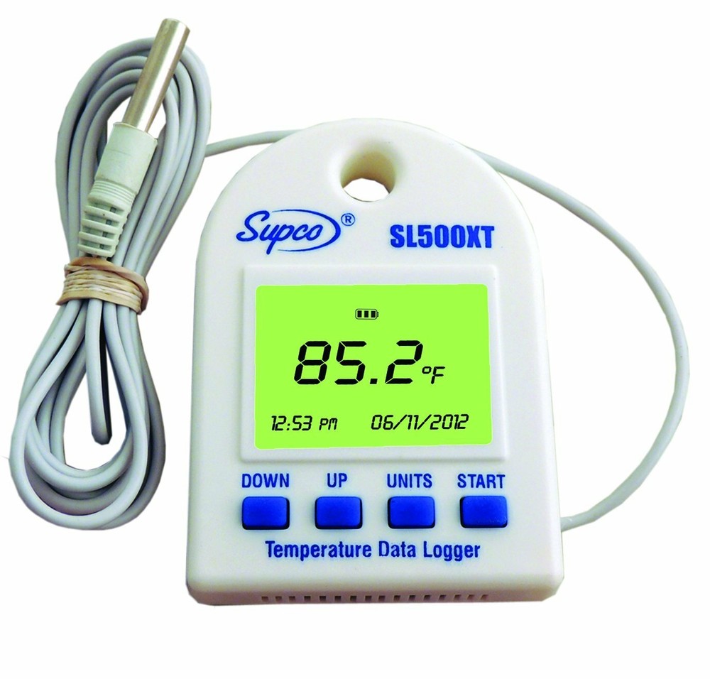 Supco SL500XT External Probe Temperature Data Logger with Real Time LCD, NEW