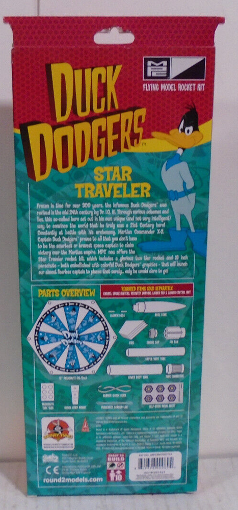 MPC FLYING MODEL ROCKET KITS 2 DUCK DODGERS & 1 STAR TREK