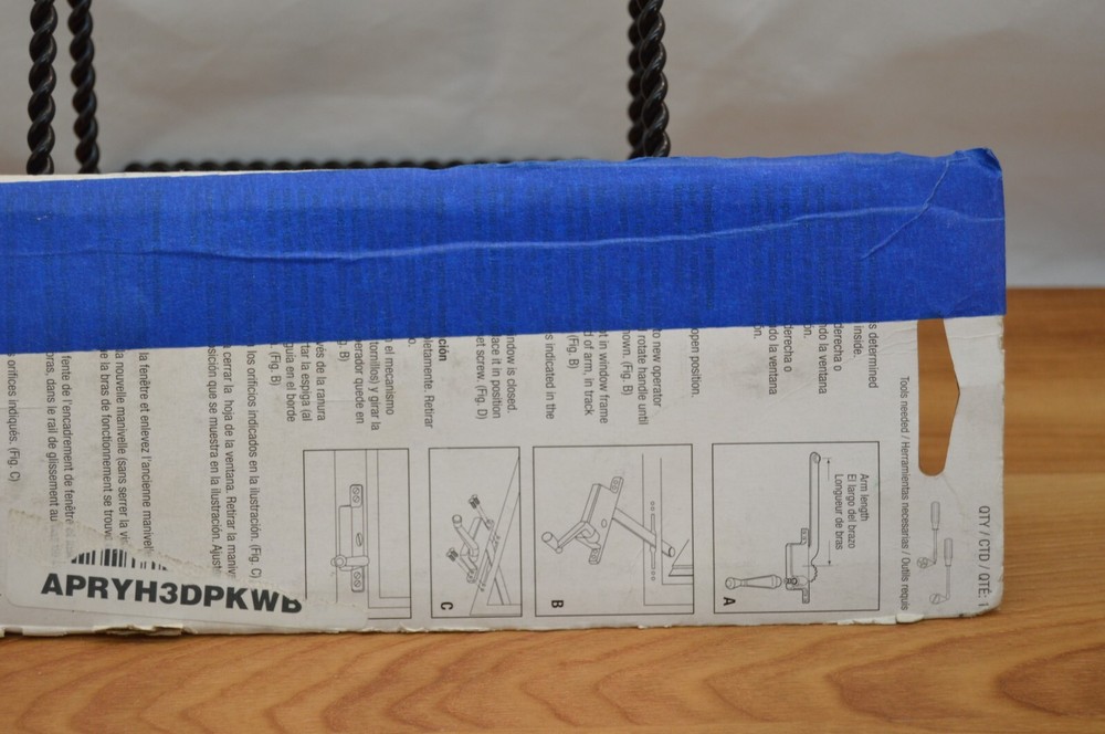 Casement Window Operator Crank Hinge RH with Handle Gray