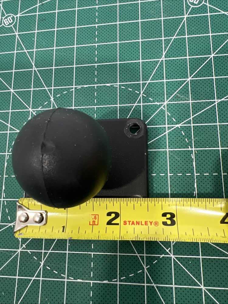 RAM Mount 2" x 2.5" Rectangular Flat Surface Base with 1.5" Ball Used.