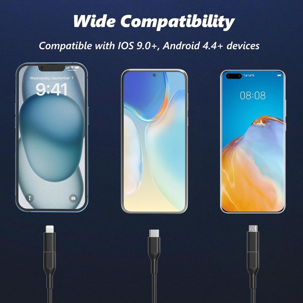 1920P HD Endoscope Camera with Light, Borescope Camera for iOS and Android,5M