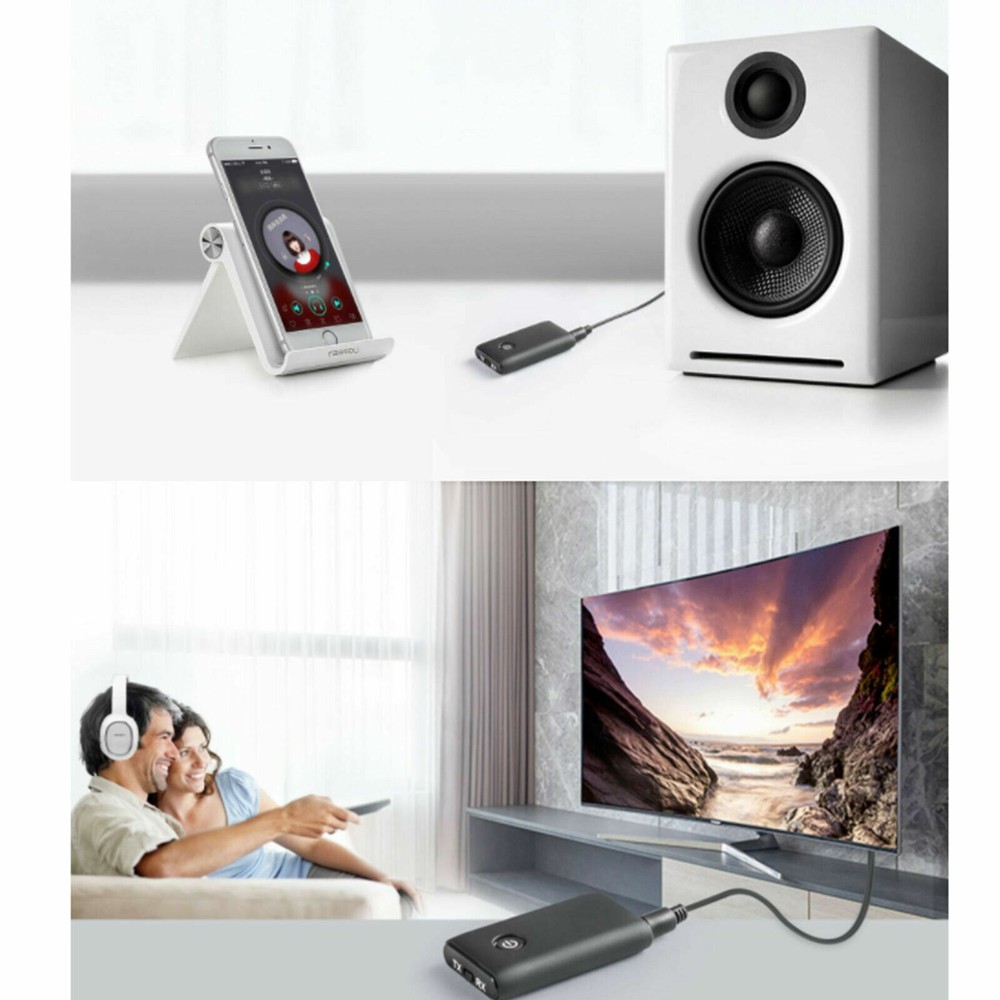 2-in-1 Bluetooth 5.0 Wireless Audio Aux 3.5mm Adapter Transmitter and Receiver