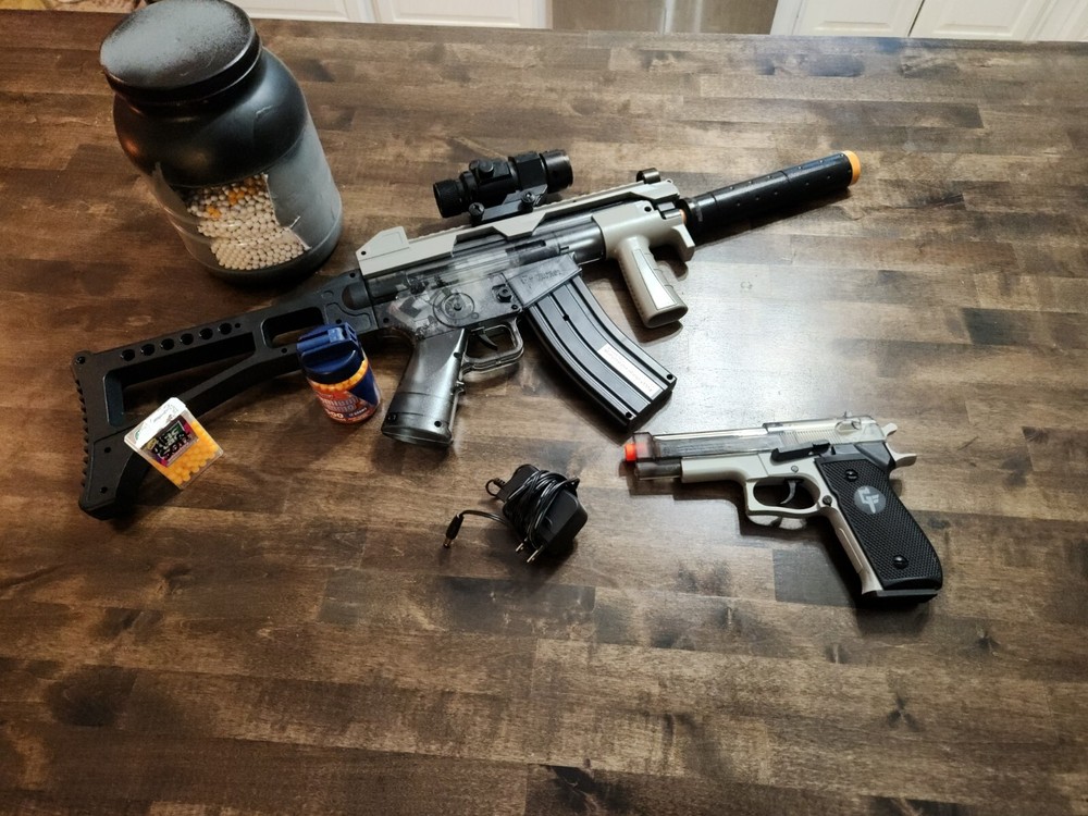 GAME FACE Ghost Affliction Full-Auto Airsoft BB Rifle And Spring-Powered Kit
