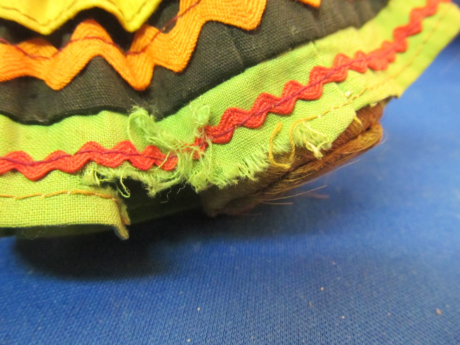 5" WOVEN CLOTH CARIBBEAN WOMAN DOLL WITH BEADS