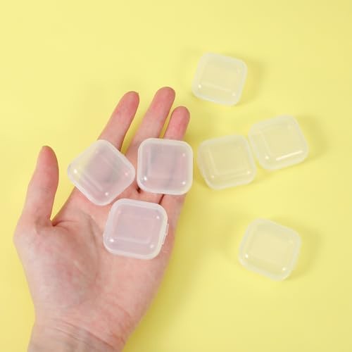 20 Pcs Small Plastic Box Tiny Jewelry Box Mini Jewelry Storage Containers,