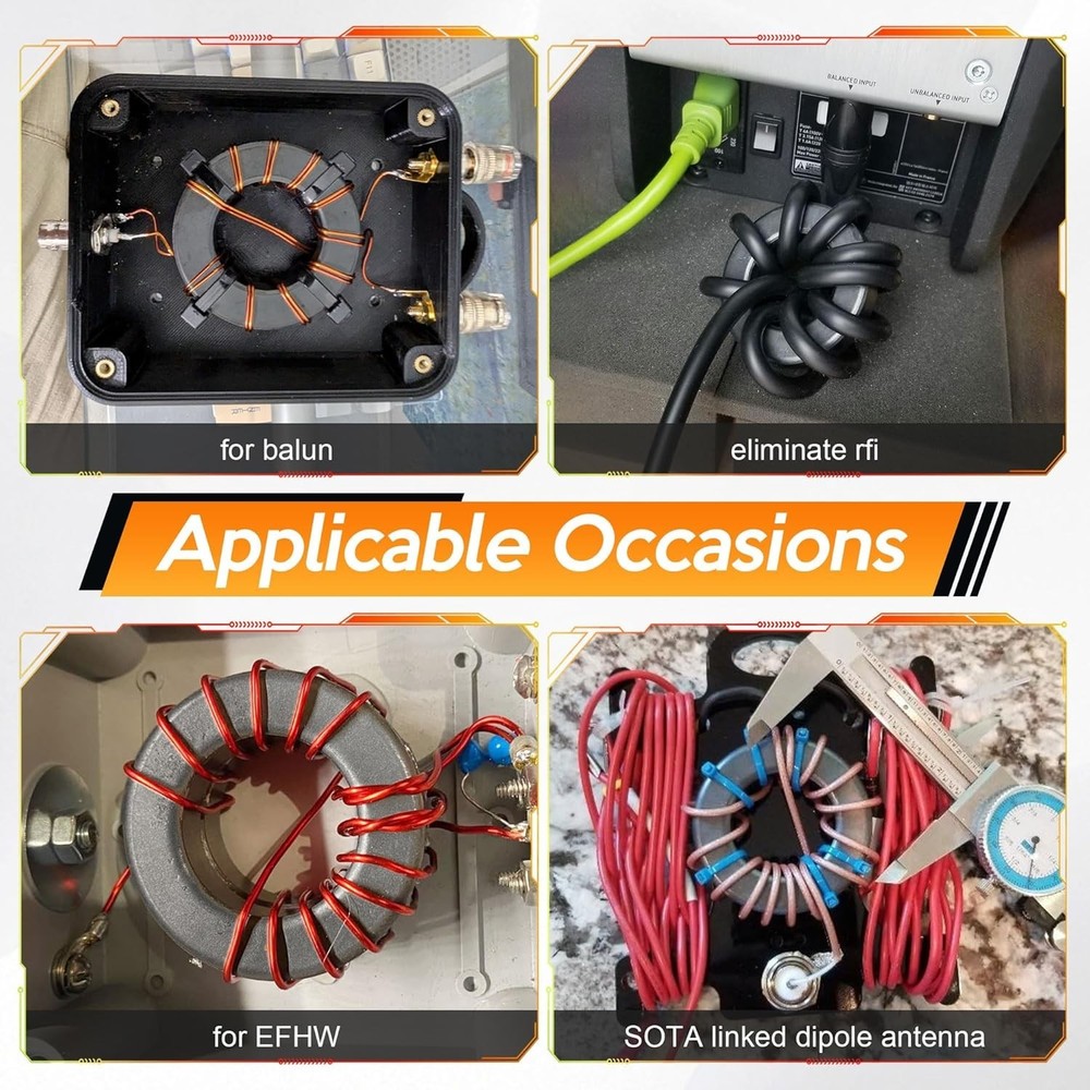 2 Pack Toroid Ferrite Core Compatible with FT240-43 Ferrite Ring