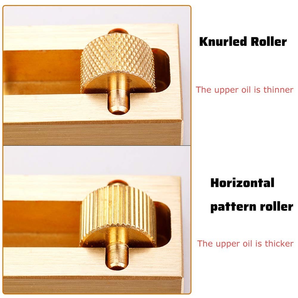 BUTUZE Leather Edge Paint Tool with 2 Brass Rollers, Essential Small, Box