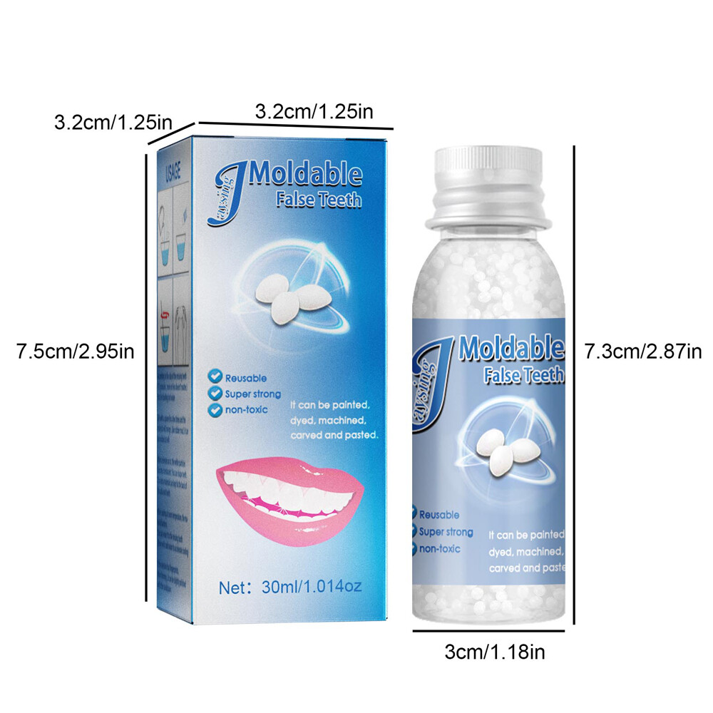 2X Tooth Repair Granule Temporary Kit Fitting Bead Reusable Moldable False Teeth