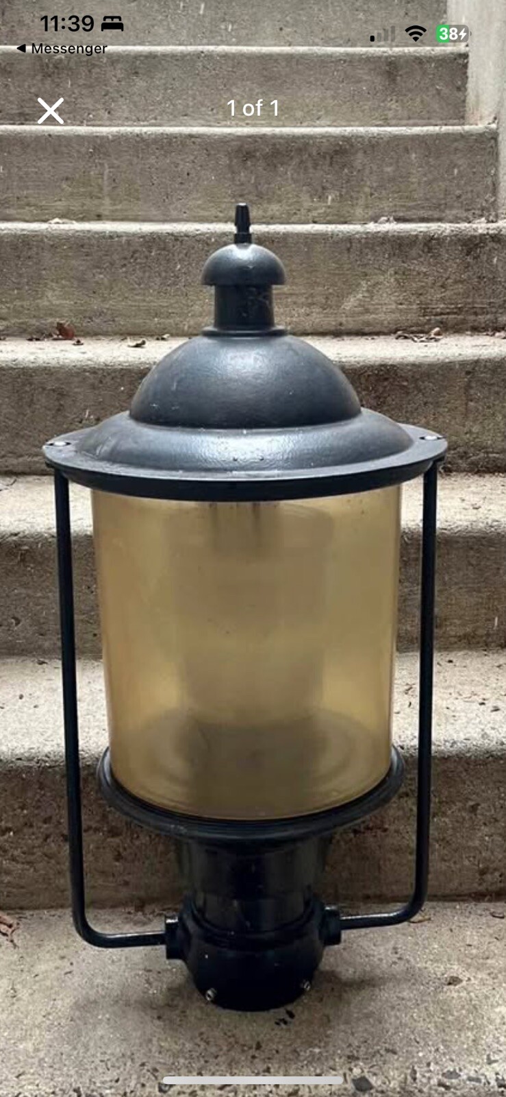 Vintage NYC Turtle Bay Single Street Light Antique LED, Can ship,