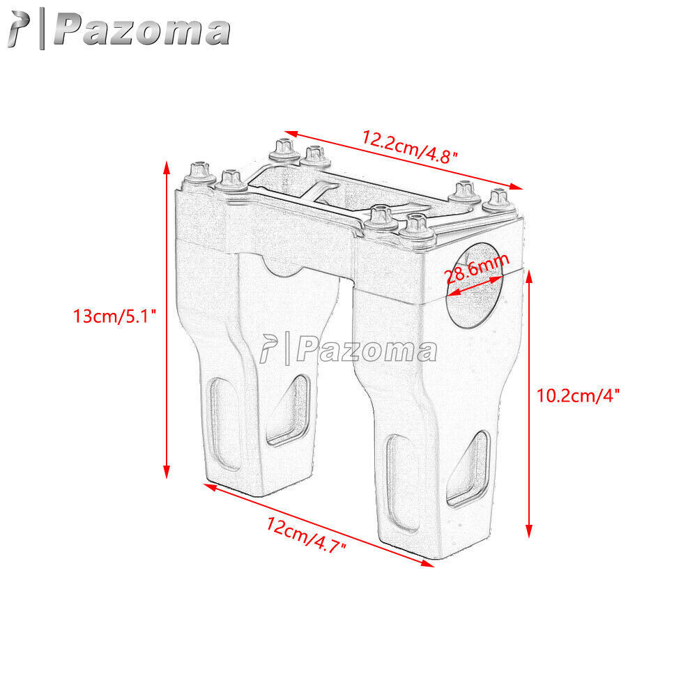 Motorcycle Straight Rise Style Handlebar Riser for Harley 1 1/8" Bar Dyna Bobber