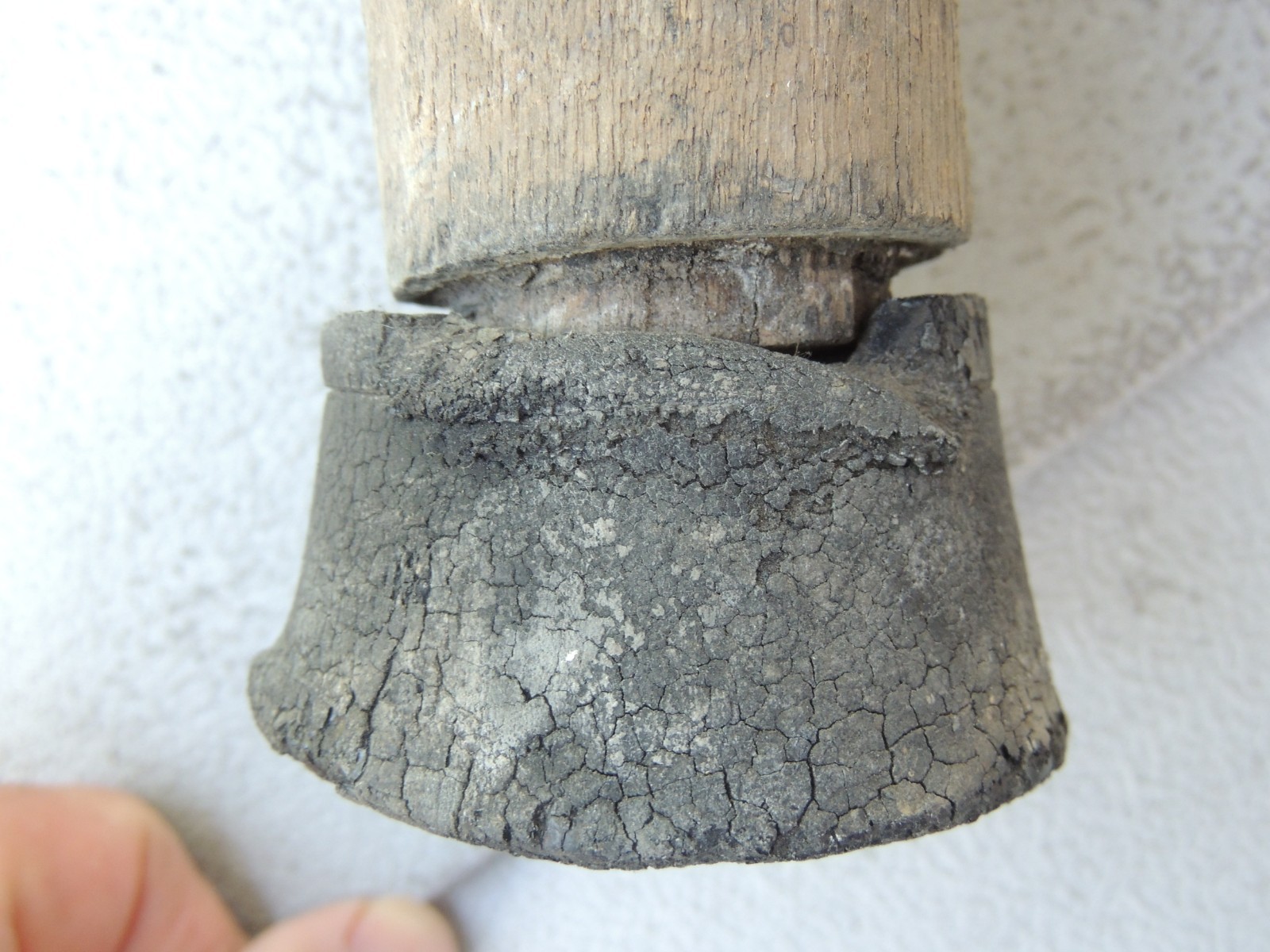 Antique Prosthetic Peg Leg Civil War Era 1860's w/ Leather Straps, 38" Tall