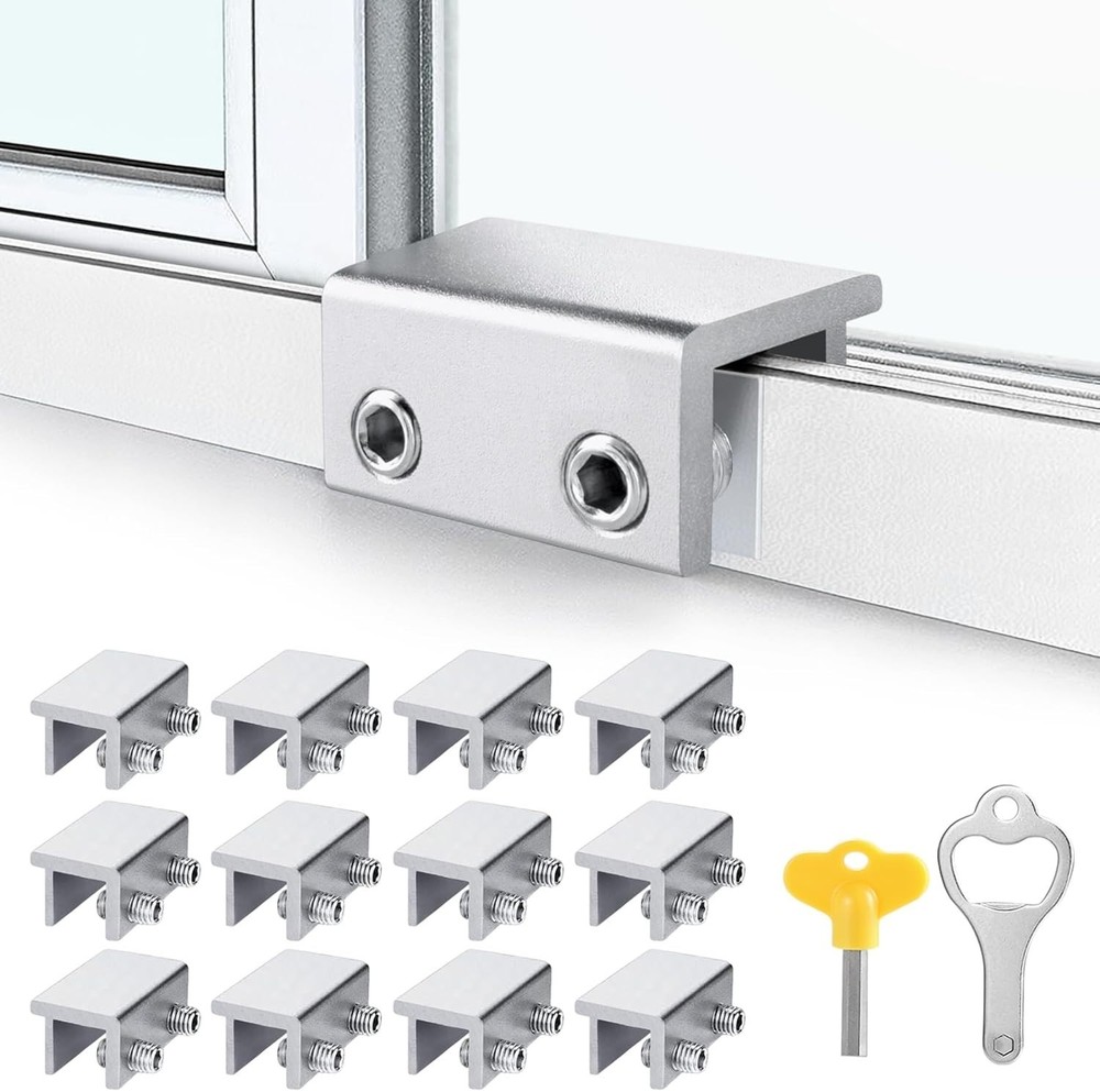 12 Pack Sliding Window Locks with Key – Safety & Security Solution