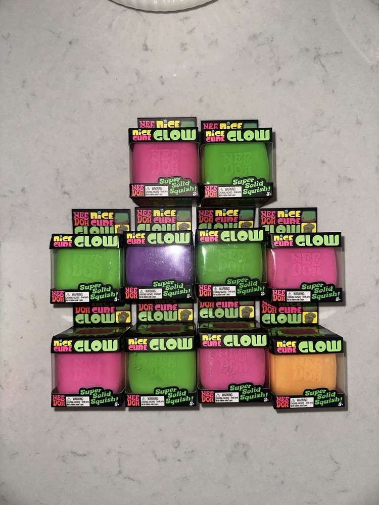 Nee Doh Nice Cube Glow Needoh  Squishy Squeeze