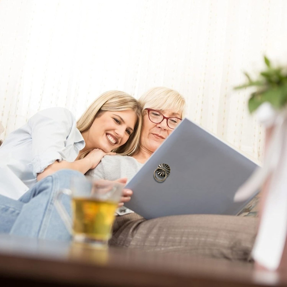 40Pcs Metal Brad Fasteners with Pull Rings Small Ring Fasteners Ring Pulls Handl