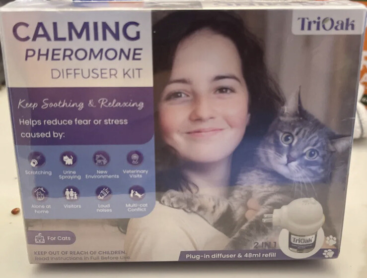 TriOak Cat Calming Diffuser, Anxiety Relief, Pheromone Diffuser