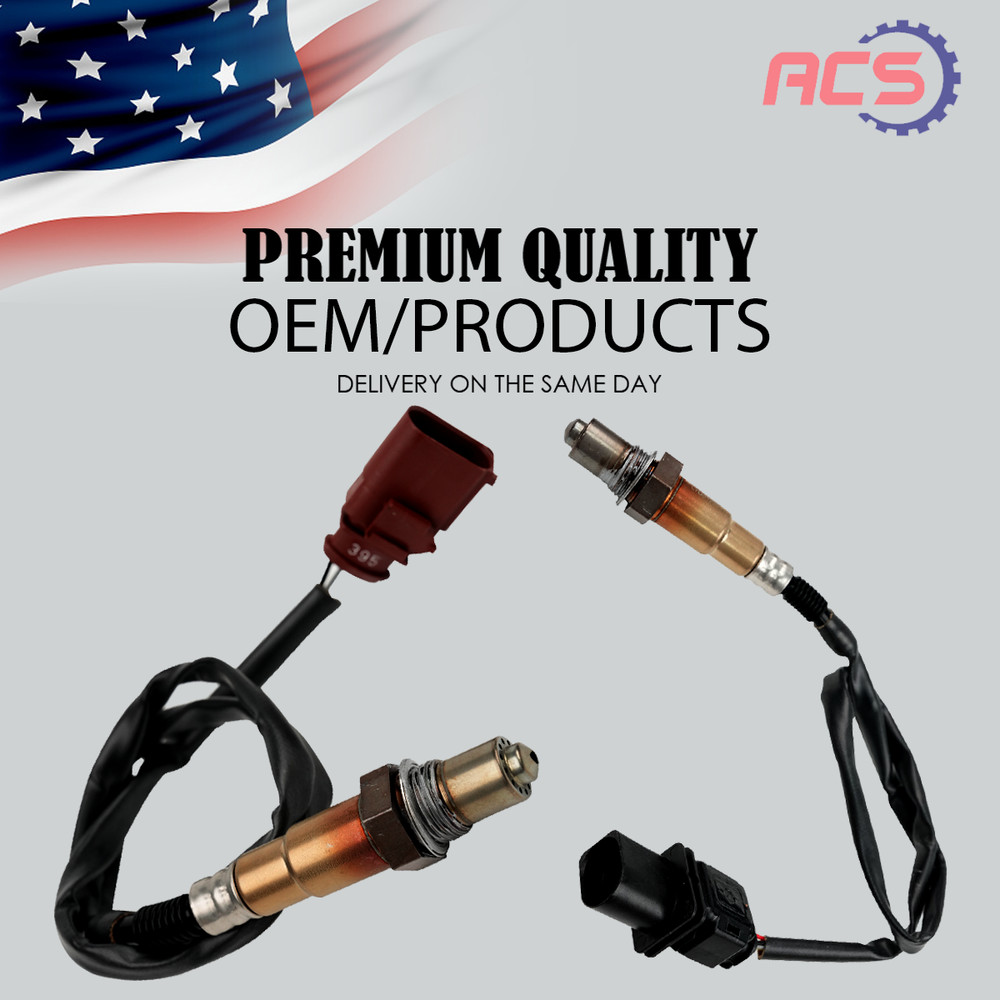 2PCS Upstream & Downstream Oxygen O2 Sensor OEM For Audi A3 VW CC Eos Jetta 2.0L