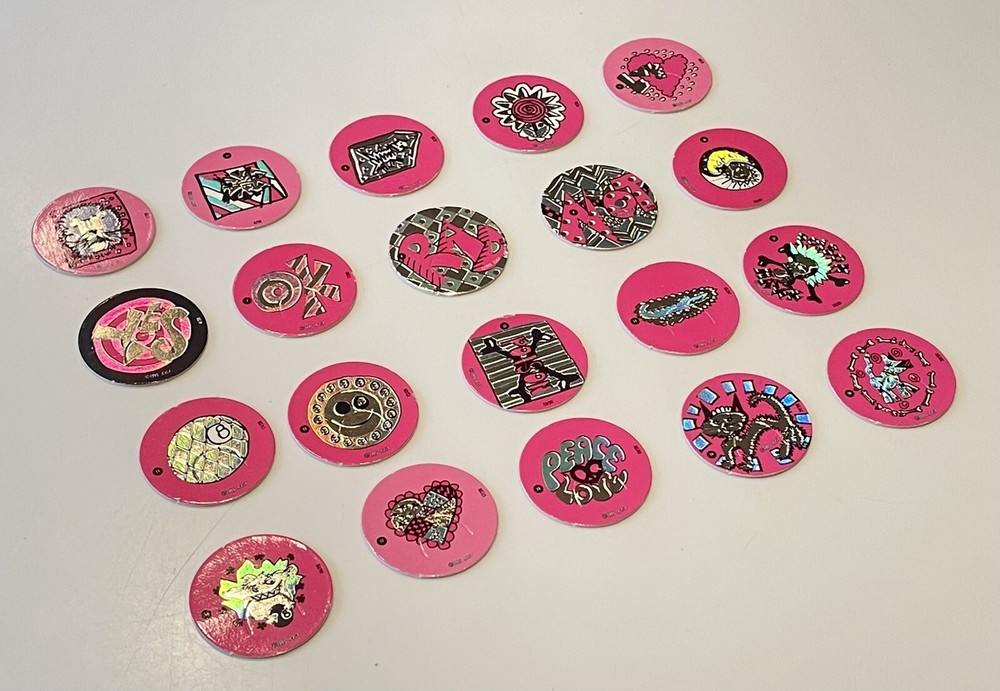 SET/20 POGS SGI 1995 Pink Foil Complete Series EUC