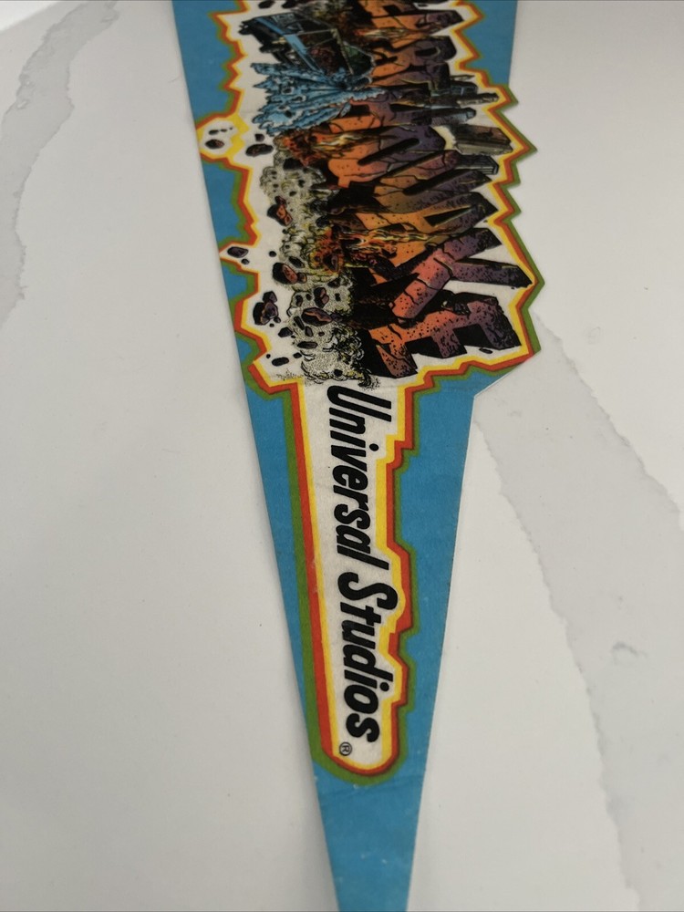 Excellent Condition Earthquake Universal Studios Pennant