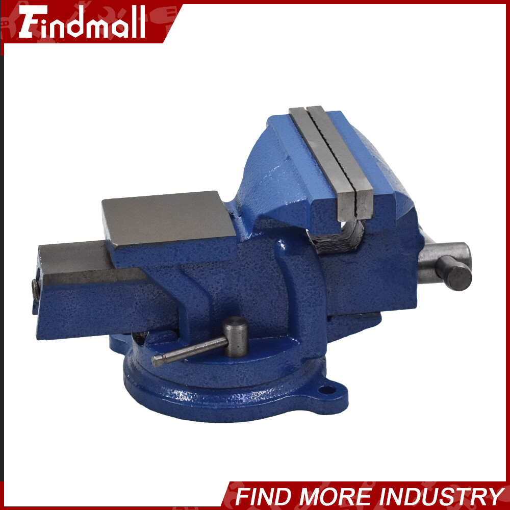 Findmall 5" Bench Vise with Anvil Swivel Locking Base Table Top Clamp Heavy Vice