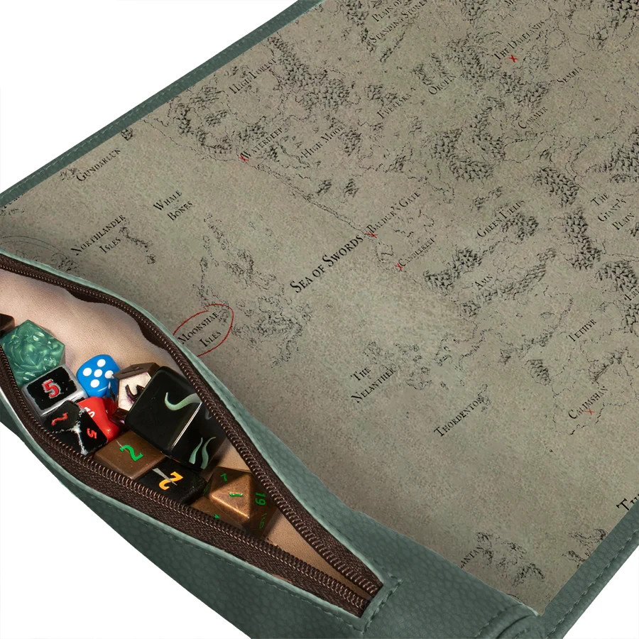 Dungeons & Dragons: Drizzt & the Forgotten Realms: Premium Dice Scroll Map