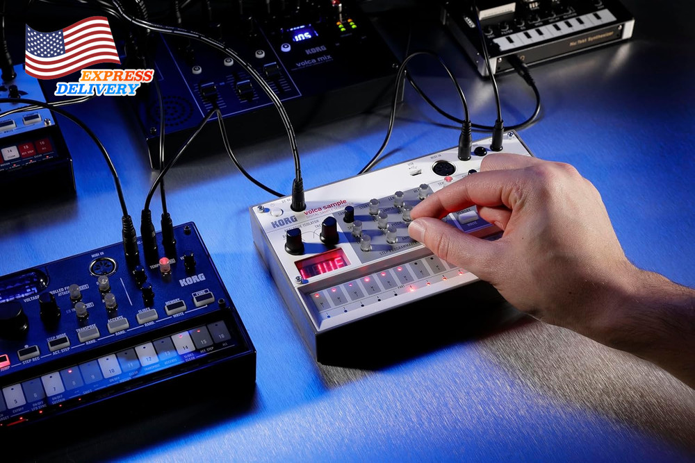 2 Digital Sample Sequencer Drum Machine W/Pattern Chain Mode & 16-Step Sequencer