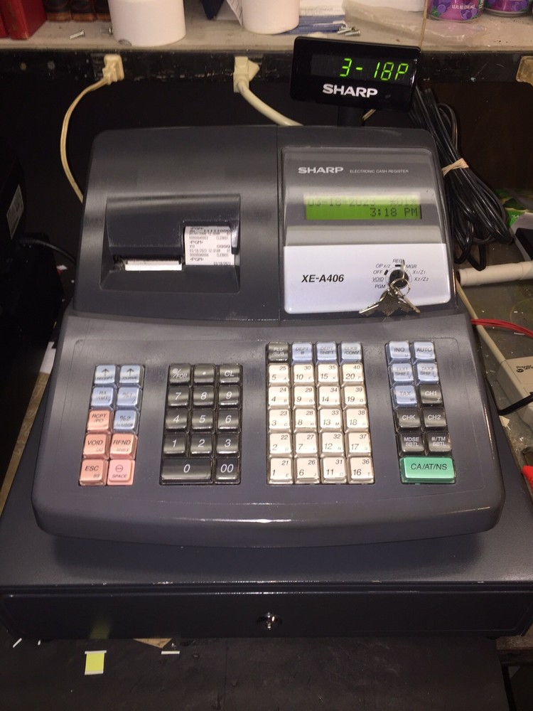 Sharp XE-A42S Cash Register Dual Printer! Great Conv Store! Includes Programming