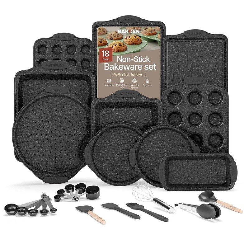 Nonstick Carbon Steel Bakeware Set Muffin Cake Cookie Pan Kitchen Tools