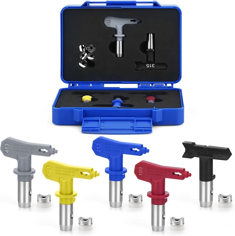 5Pcs Spray Tips, Airless Paint Sprayer Tips,Airless Tip Kit, 5...